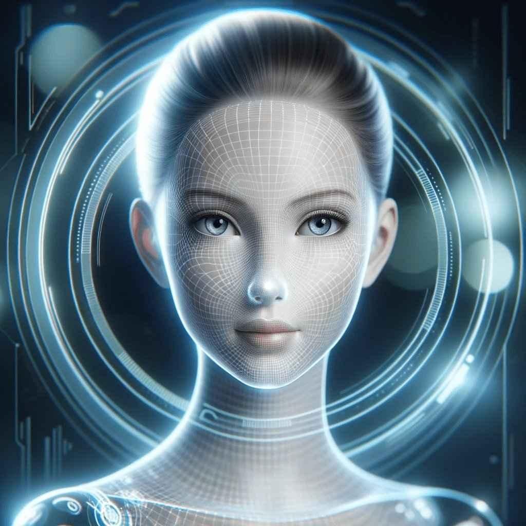 Potret studio Ava tersenyum hangat di latar studio.